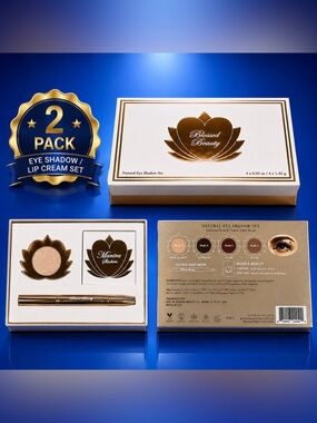Blessed Beauty Natural Lip Cream & Natural Eye Shadow Set 0f Eight Shades